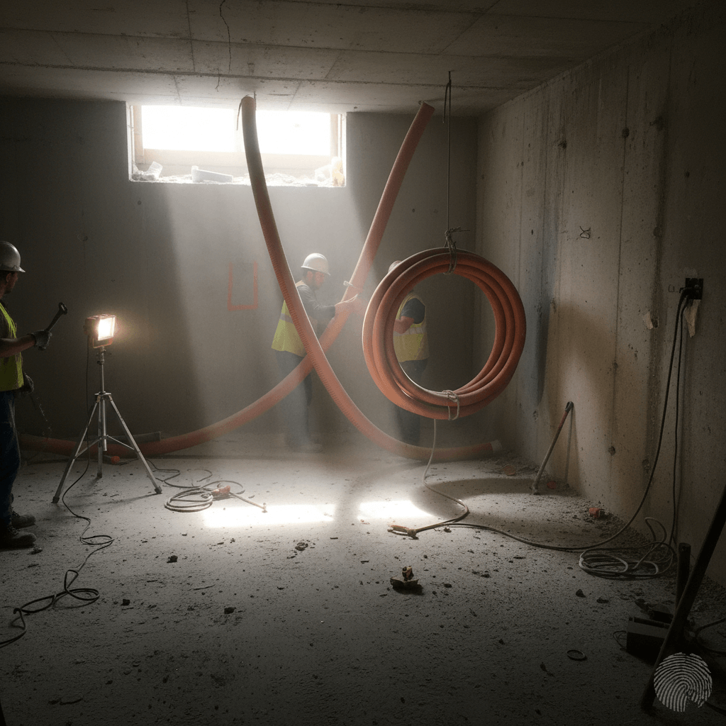 Sanierung von Abwasserrohren im Keller