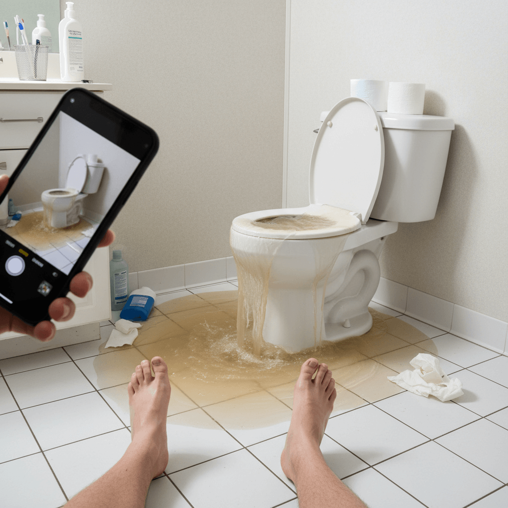 Verstopfte Toilette Notfall
